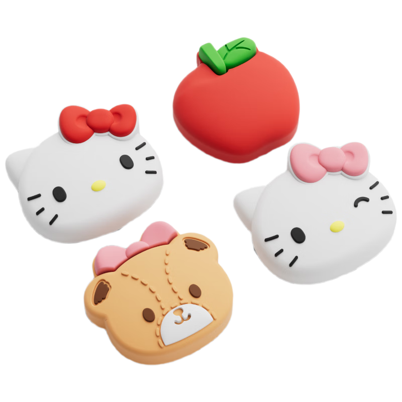 Jixiang Switch2 Joystick Cap, NS2 Generation Joystick Cap, Silicone Protective Cover, Anti-Slip, Wear-Resistant, Anti-Sweat, HelloKitty Happy Companion, Official Co-Branded Joystick Cap