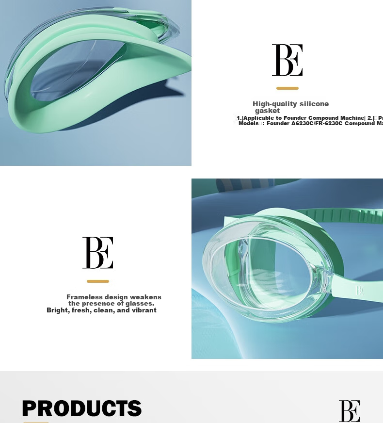BALNEAIRE Children's Swimming Goggles, High-Definition Waterproof Anti-Fog Glasses, Sun Protection, Professional Training Swim Goggles for Boys And Girls, Stylish Design, Green Color 11
