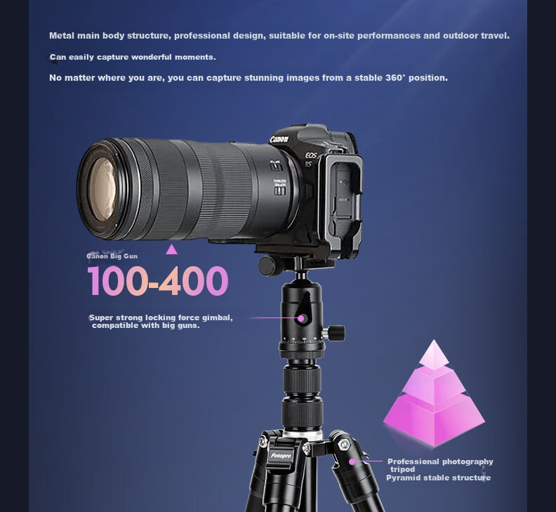 Fotopro FY-830+42QF Compact Detachable Monopod Quick-Expand Concert Camera Tripod Phone Stand 6