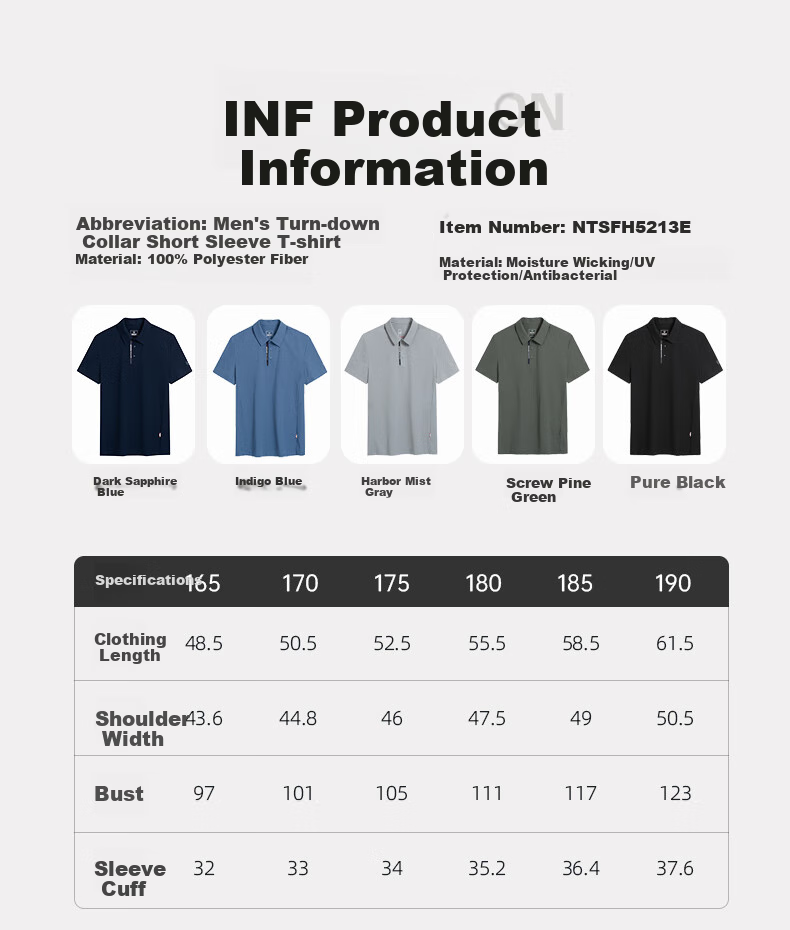 NORTHLAND Men's Moisture-Wicking Quick-Dry Polo Shirt, Outdoor Sun Protection, Elastic Antibacterial Collared Short-Sleeve T-Shirt for Me 7
