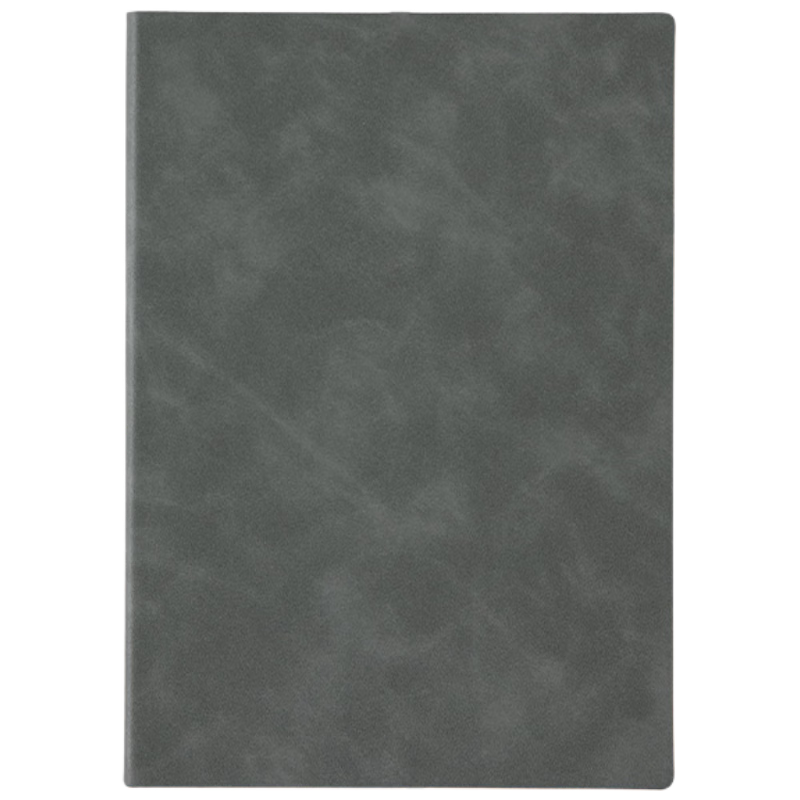 COMIX Fashion Sheepskin Leather Notebook Premium Skin-friendly Leather Business Diary Thickened Meeting Record Book Customizable A5 112 Pages Gray ECBP151