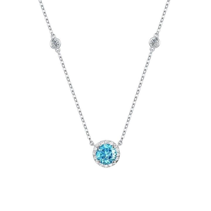 Fanci Star Point Necklace for Women, Blue Silver Pendant Collarbone Chain, Luxurious High-End Jewelry Pendant Gift for Wome