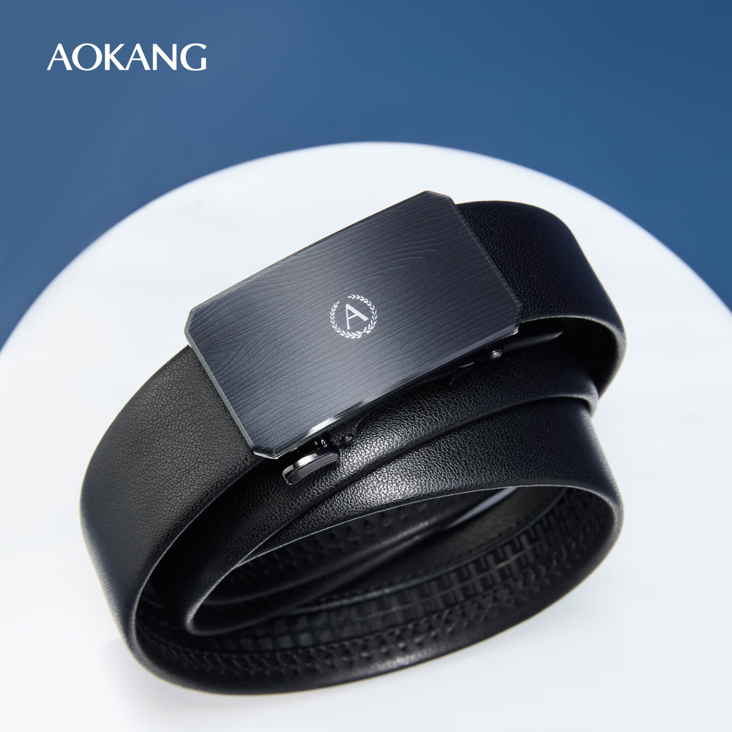 Aokang Men's Leather Belt, Business Automatic Buckle, Cowhide Inner Wear Waistband, Birthday Gift for Husband