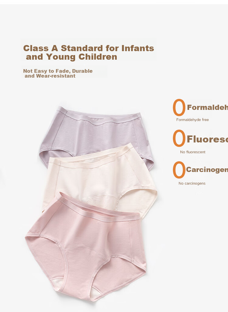 Fulishaonv 60 Xinjiang Long-Staple Cotton Underwear, Extended Antibacterial Crotch, Breathable Triangle Panties, Light Green + Gray Purple + Lotus Pink, L 5