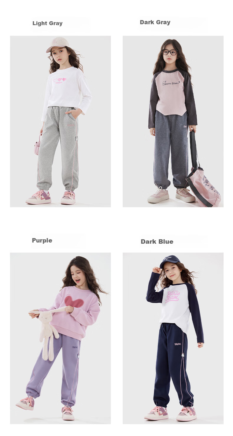 Disney Children's Pants Spring And Autumn Girls' Sweatpants Kids' Casual Trousers Children's Clothing 91127 Navy Blue 160 3