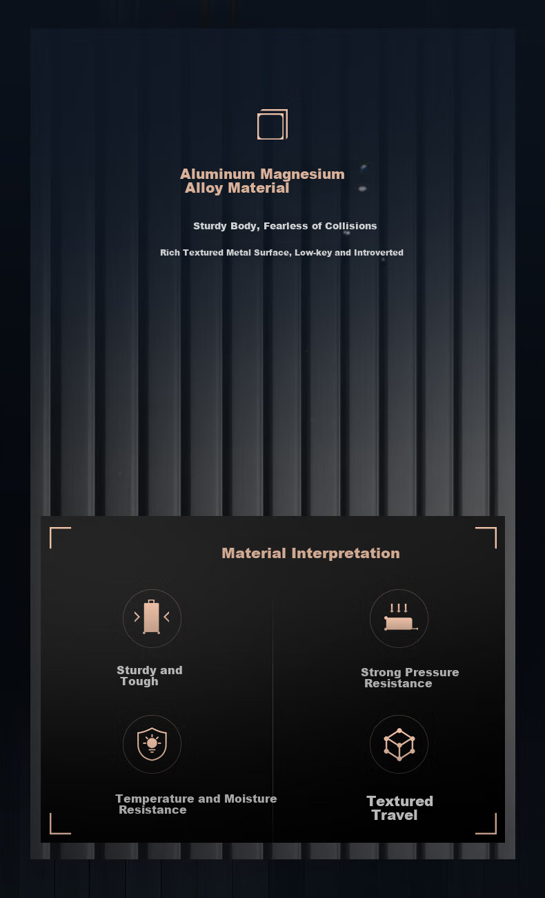 Xinxiuli Luggage, 30-Inch Trolley Suitcase, Aluminum-Magnesium Alloy, Deep Compartment, Large Capacity, Business Travel Case, Password Lock, DB3 Black 1