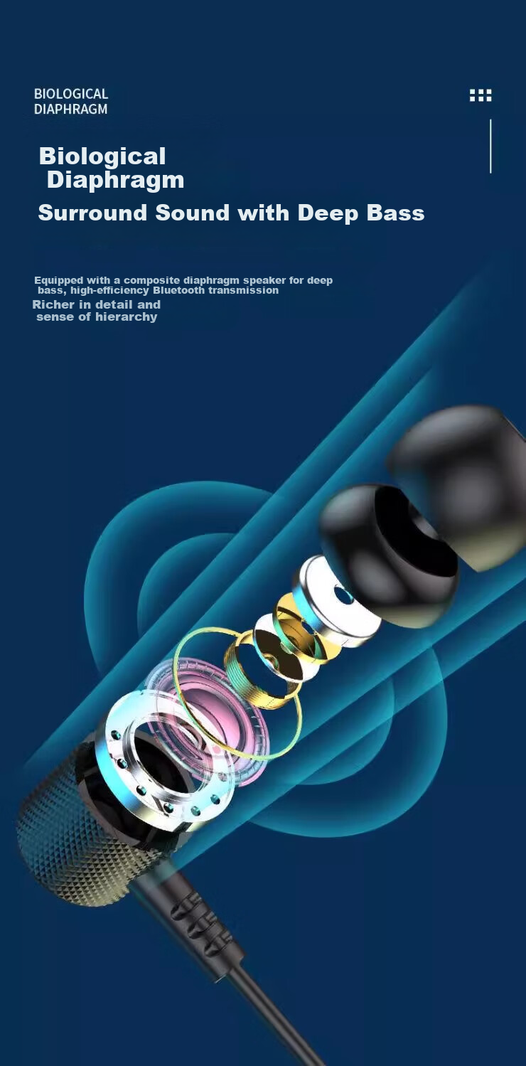 Latuo Neckband Bluetooth Headphones, Latest Model 2025, Noise-Cancelling Earphones, Bluetooth 5