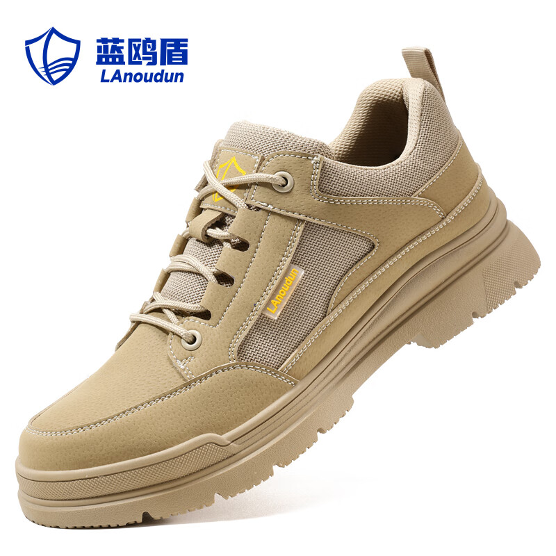 Blue Owl Shield Men's Lightweight Anti-Slip Anti-Smash Steel Toe Anti-Puncture Safety Work Shoes D226-1 Size 40