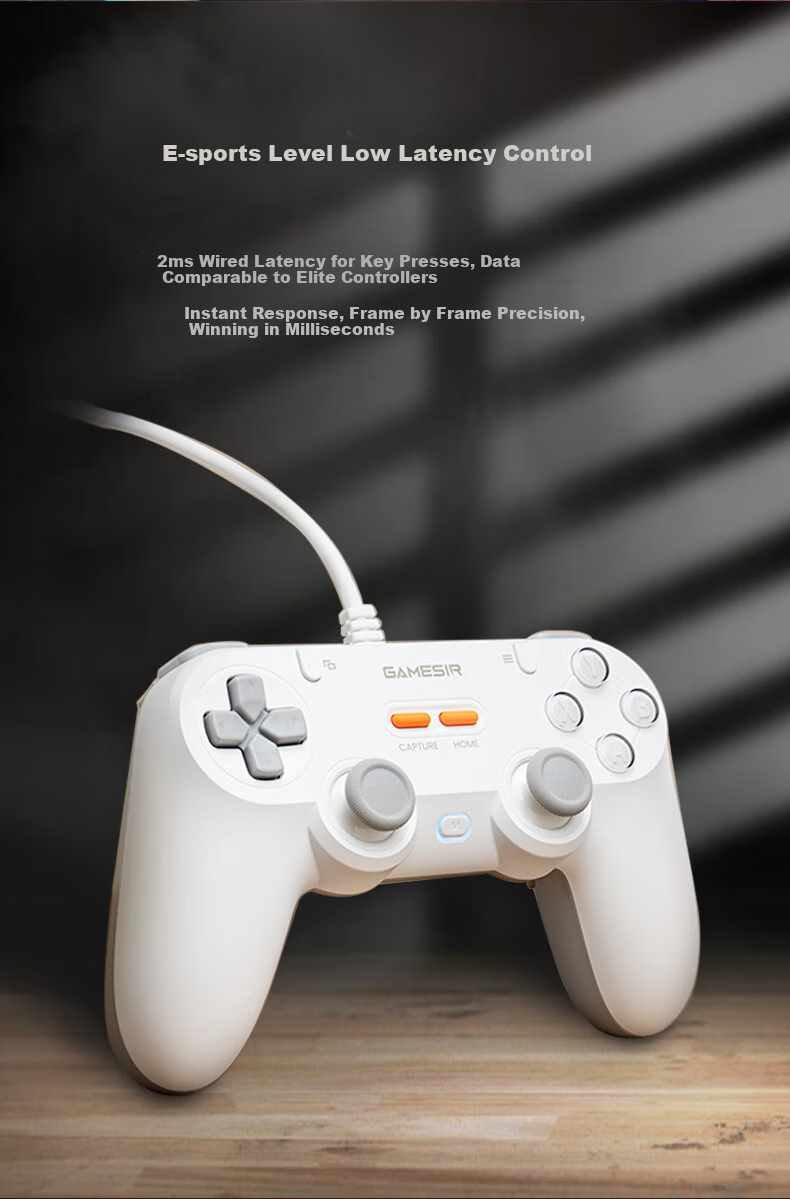 GAMESIR Linghu Symmetrical Architecture Switch2 Game Controller PC Computer Steam Wired Controller for NS Mobile TV Black Myth: Wukong Shooting Racing Fighting Two-Player Formatio 4