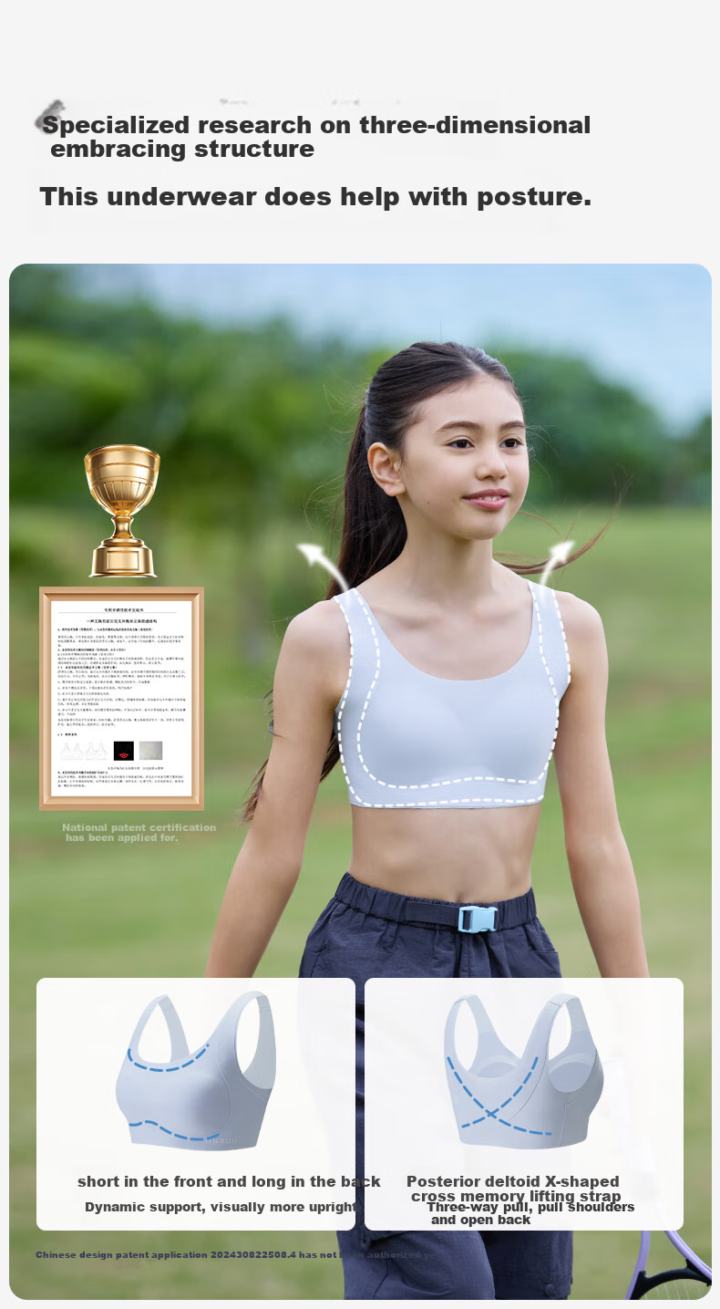 Likeuu Girls' Underwear by Ubras - Adolescent Student Development Children's Underwear with Posture Correction and Skin-Friendly Fabric 7