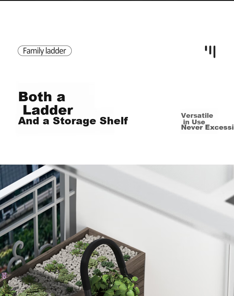 Midoli Aluminum Alloy Folding Ladder, Household A-Frame Ladder with Non-Slip Steps, Engineering Aluminum Ladder [Thickened Four-Step Ladder] 10