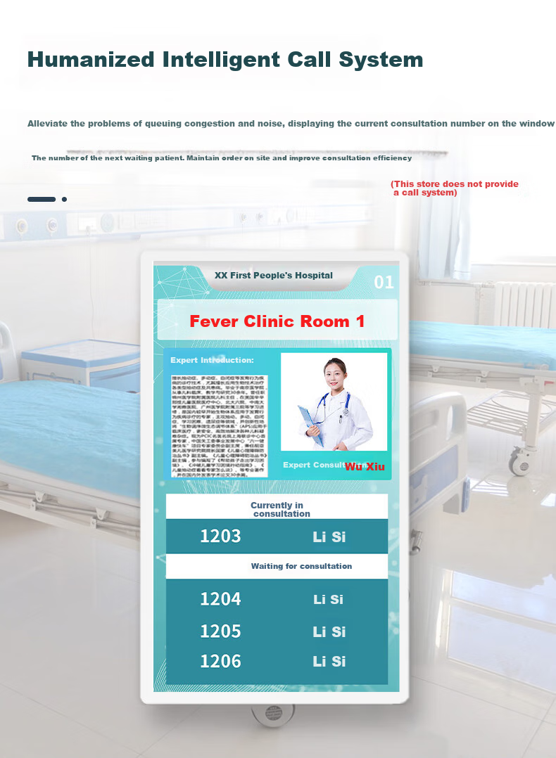 SANGENIU 21.5-Inch Triage Screen, Hospital Information System Call Display, Elevator Advertising Screen, Ultra-Thin Wall-Mounted Display, Wall-Hanging Advertising Machine 5