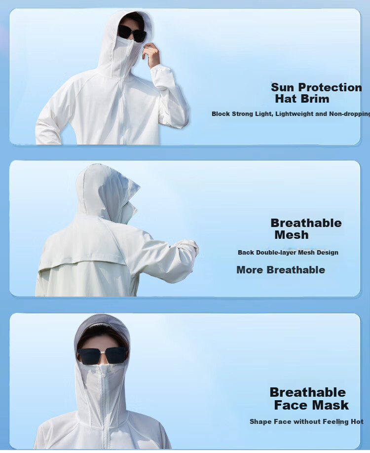 Xiongmaoxiangban Ice Silk Sun Protection Clothing for Women And Men, UV-Resistant, Summer 2025 New Style, Loose-Fitting Breathable Thin Sun Protection Garment for Both Sexes 14