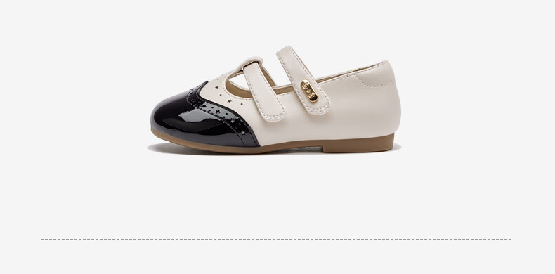 DAVE & BELLA Children's Non-Slip Leather Shoes, Autumn Girls' Soft-Soled Princess Shoes with Chanel-Inspired Style for Older Childre 7