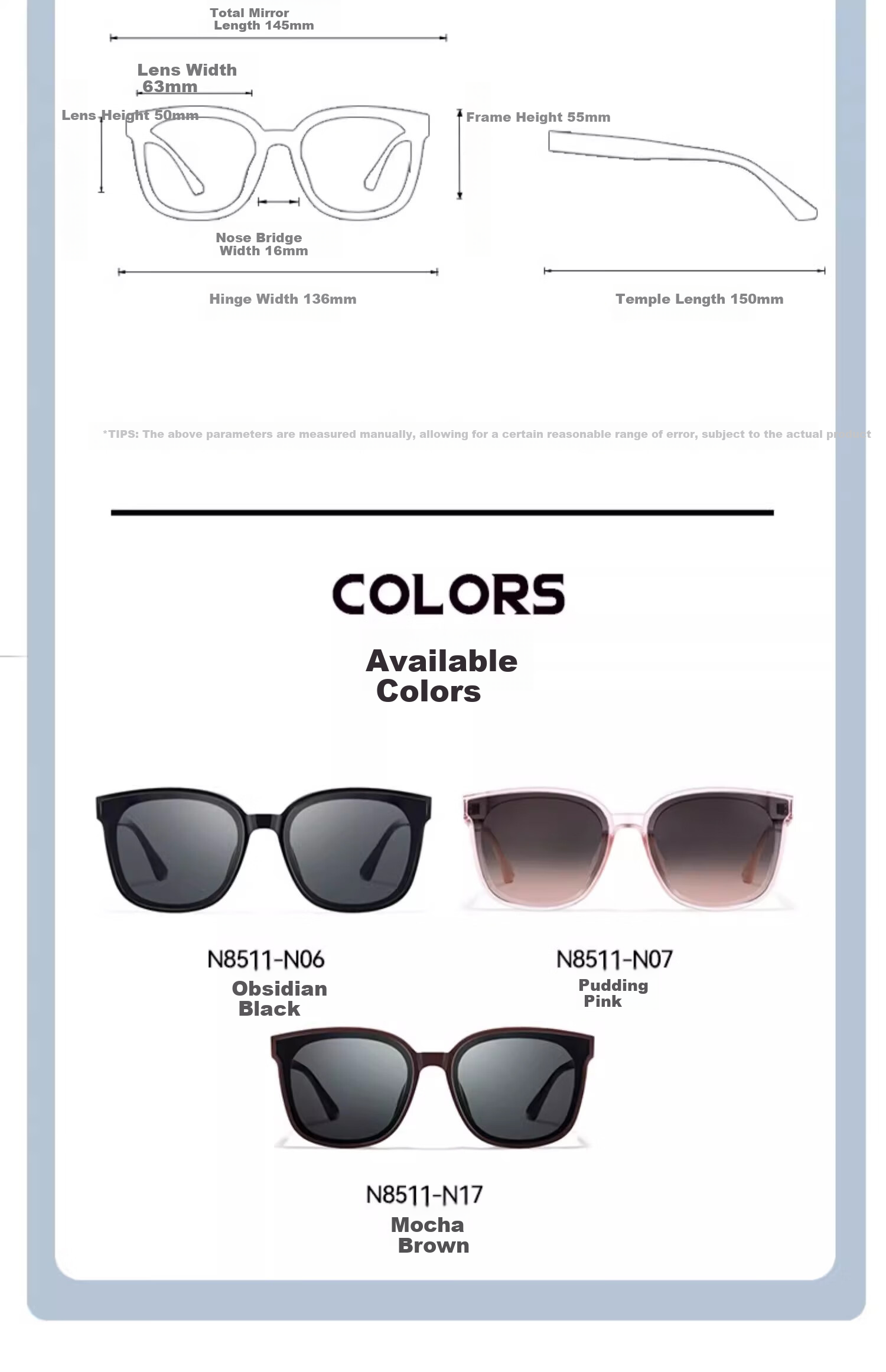 HORIEN Sunglasses for Men And Women, UV Protection Sunglasses, Same Style As Times Teenagers, New Model N8509 for 2025 12