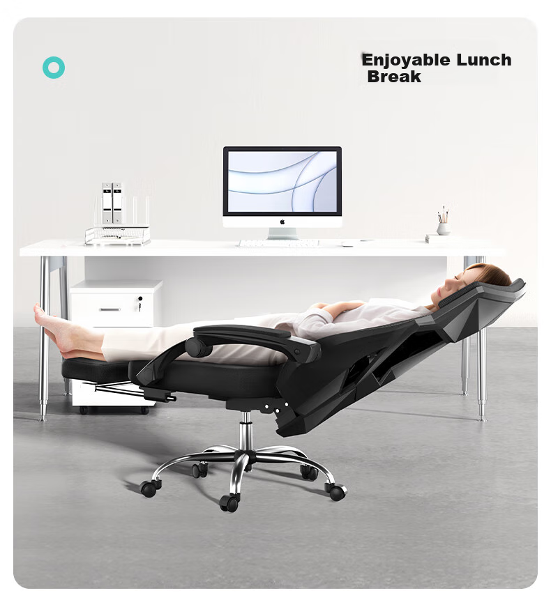 Hbada P4 Pro Ergonomic Office Chair, Reclining Nap Chair, Glossy Black (With Footrest And Reclining Function) 5