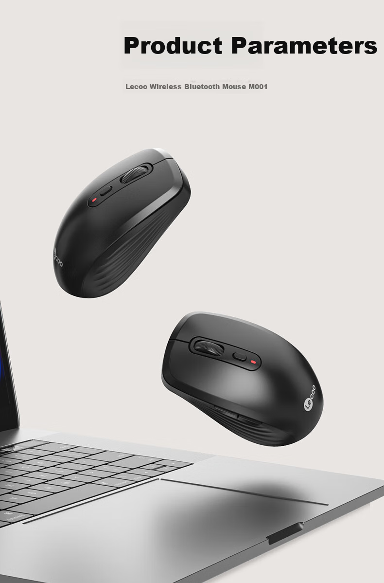 Lenovo Lai Ku Wireless Bluetooth Dual-Mode Mouse Office Mouse Laptop Mouse Computer Mouse Compatible with Desktop/ThinkPad/Lenovo Legion M001 Black 8