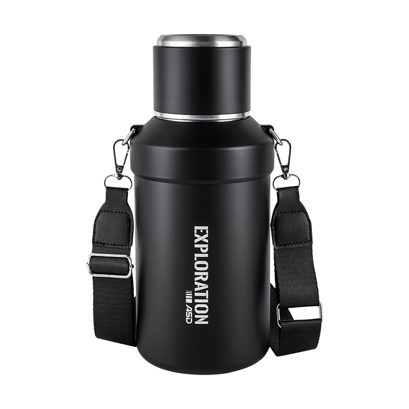 ASD Insulated Bottle, 316 Stainless Steel, 1.5L Thermos, Car Cup, Outdoor Travel Kettle, Hot Water Bottle, Black