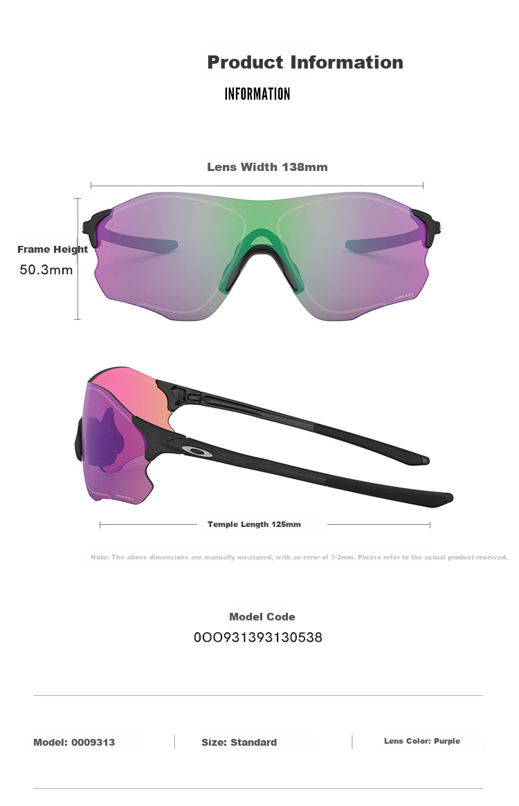 OAKLEY Spherical Lens Frameless Cycling Sunglasses Goggles for Men And Women, 0OO9313-04, Size 38, Official Authentic Product 2