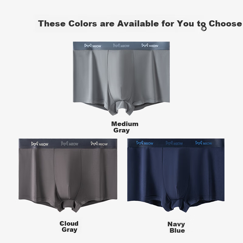 Мужские трусы MiiOW, модель "Upgraded 10A Antibacterial Men's Underwear, Modal Fabric", размер 4XL, из модала, с антибактериальным эффектом, с ластовицей из шелка тутового дерева