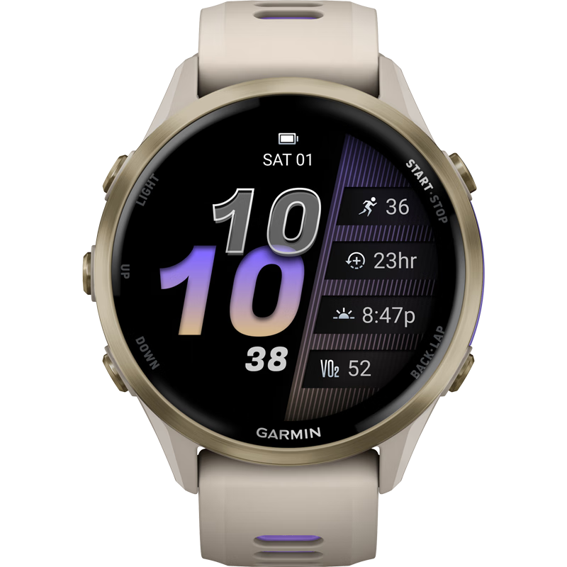 GARMIN Forerunner 970 Sunlight Sand (47mm) ECG Heart Rate Running Outdoor Sports Watch