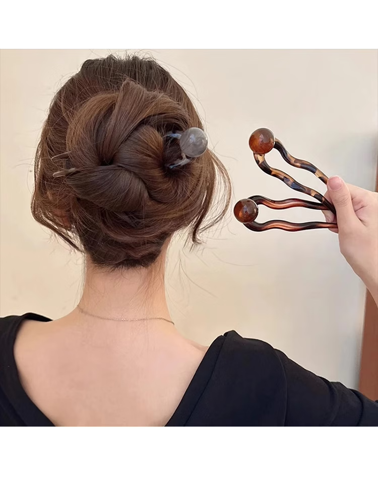 Gemon Minimalist U-Shaped Hairpin Ancient Style Women's High-End Hair Bun Tool 2025 New Hairpin Daily Commuting Hair Accessory 3