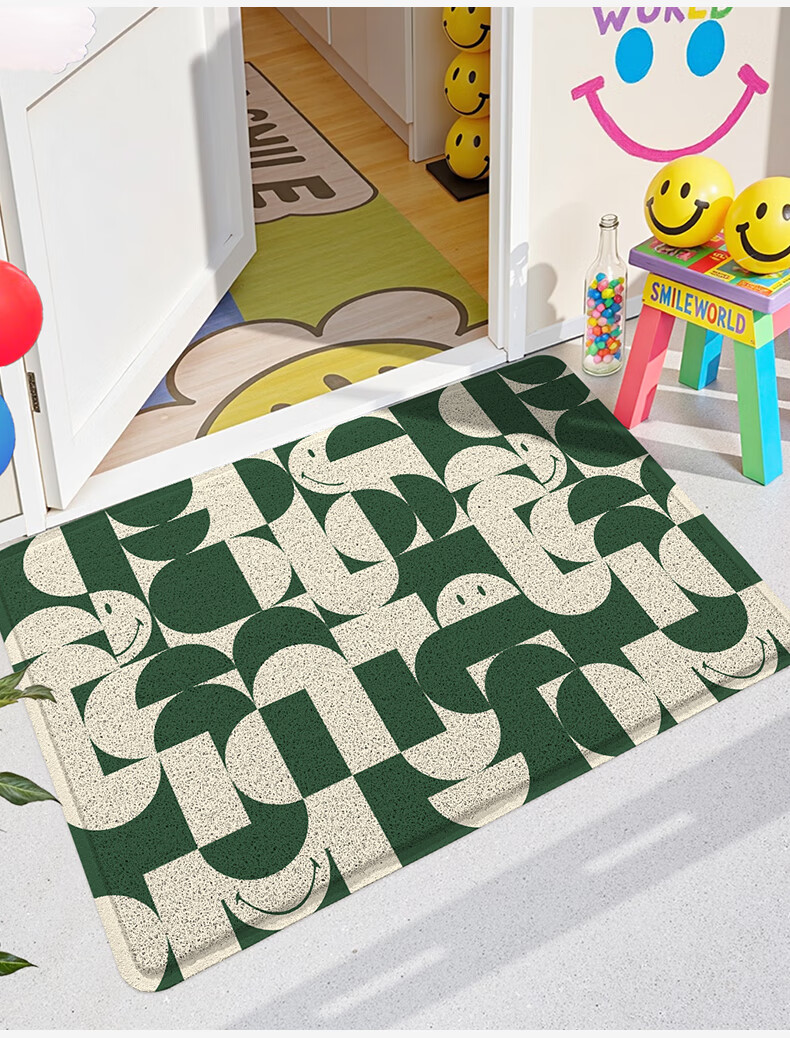 Dajiang Entrance Mat, Doorway Foot Mat, Cartoon Fun Entryway Mat, Silk Loop Doormat, Non-Slip Entrance Mat, 80x120cm 3