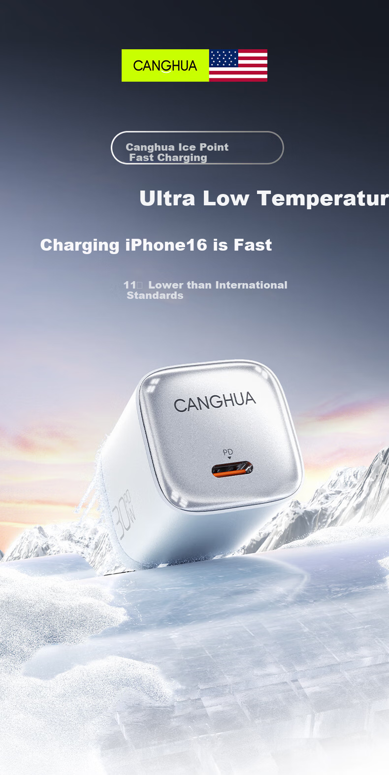 CangHua Multi-Functional Charger Three-In Charging Cable Set, PD30W GaN Charging Head + Three-In Data Cable, Suitable for Apple IPhone 18/17 And Huawei Xiaomi Phones 1