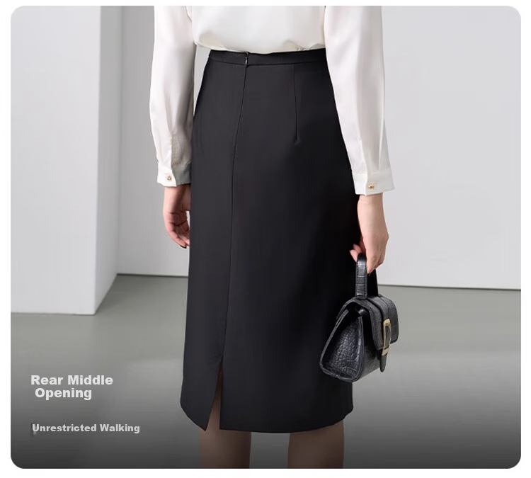 Bodexiaojie Black Interview Skirt, Women's Short Skirt, Professional Pencil Skirt, Formal Bodycon Skirt, Suit Skirt 5
