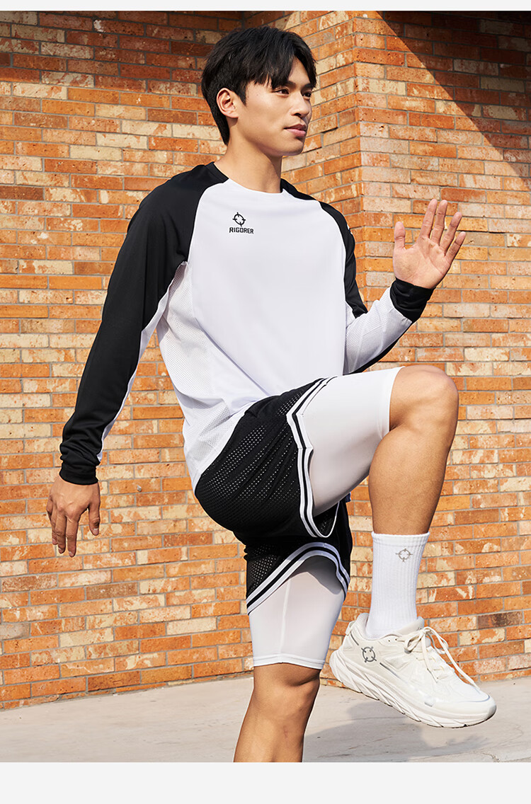 Zhunzhe Quick-Dry Long Sleeve T-Shirt Men's Basketball Fitness Fashion Casual Sports Outdoor Comfortable Breathable Top 1