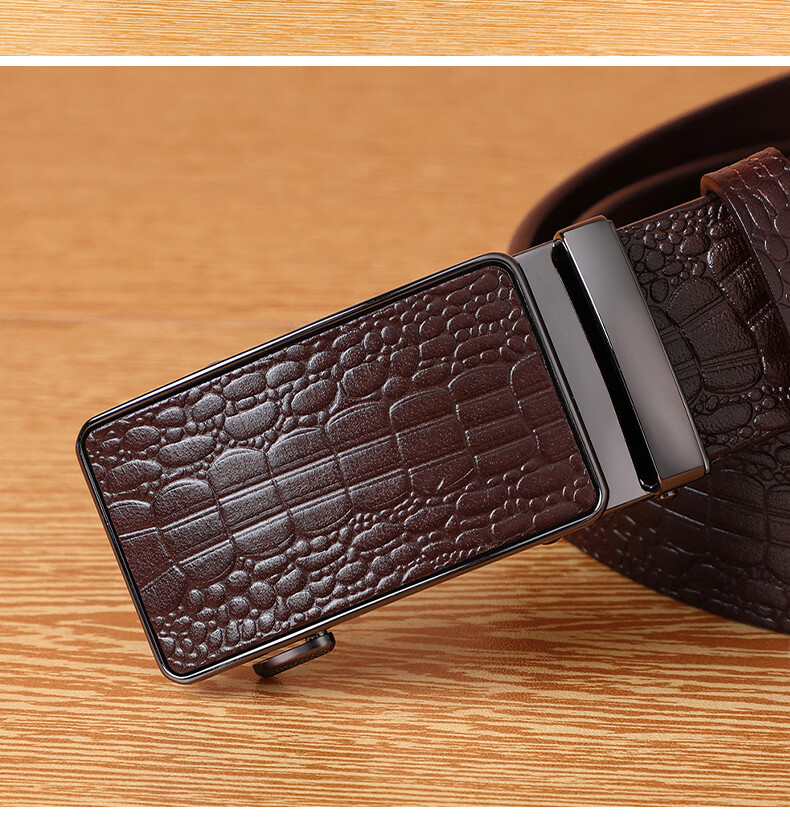 Viney Men's Belt, Top-Grain Leather, No Buckle, Automatic Waistband, Birthday Gift for Boyfriend, Husband, Father, Or Dad 8