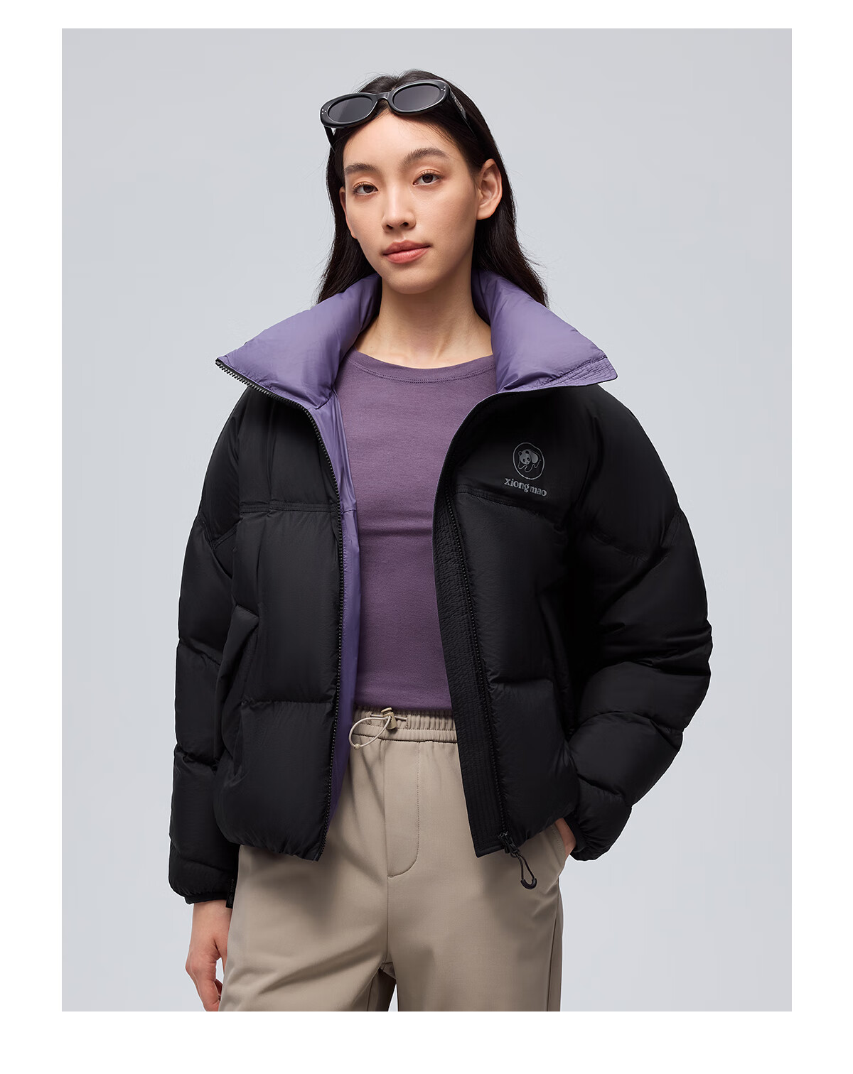 Panda Zhang Yuxi Style [Yongdong] Women's Autumn Winter 90% Down High Loft Short Puffer Jacket 8248 13