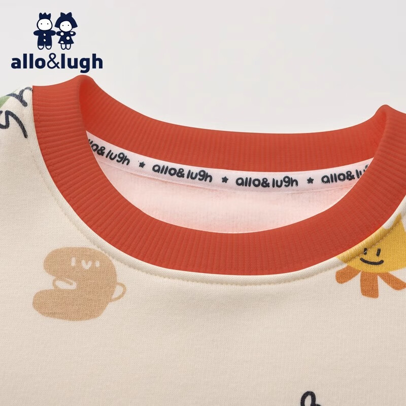 Джемпер "allo&lugh", детский, вязаный, с круглым вырезом, с длинным рукавом, с принтом, размер 130