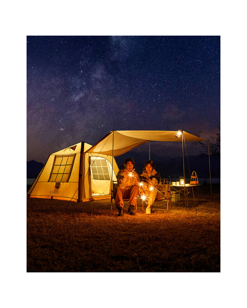 CAMEL Liuyun Xiaozhu Fully Automatic Inflatable Tent Outdoor Folding Portable Camping Complete Overnight Rainproof Tent 12
