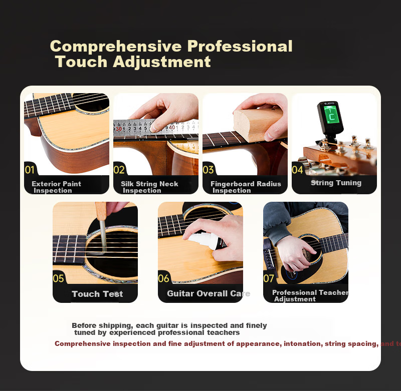 SAGA Guitar Solid Top SF800 Upgraded Version, Natural Wood Color, 41 Inches, Entry-Level Acoustic Guitar for Beginners, No Returns if You Can't Lear 2