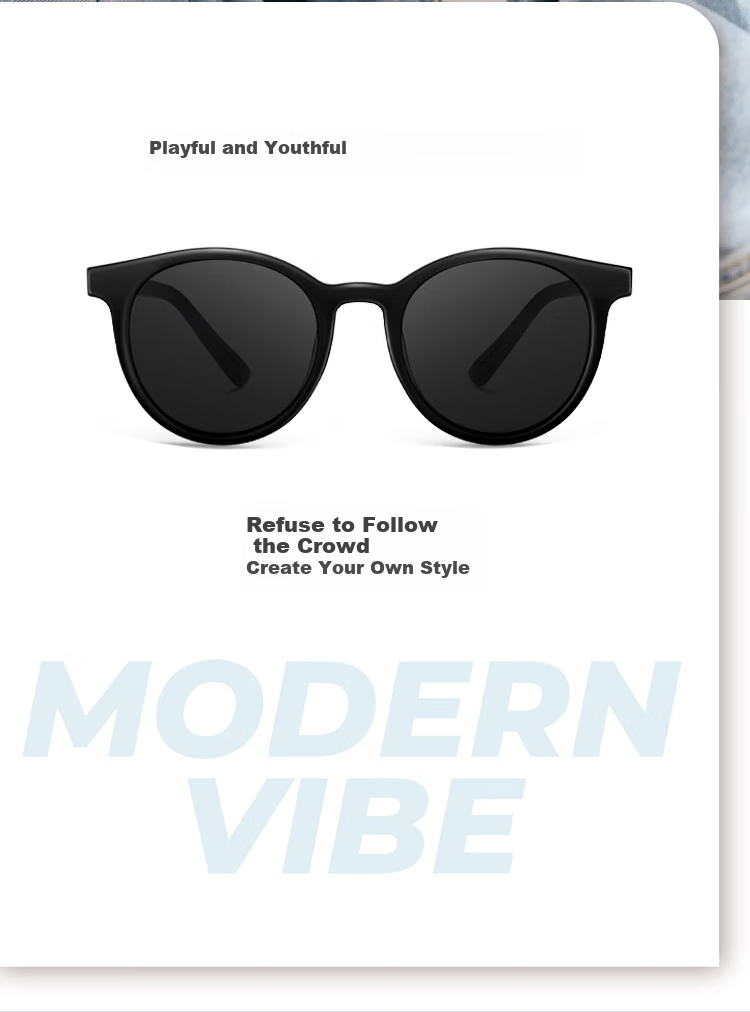 LOHO 2026 New Polarized Sunglasses for Women, Round Frame Driving Sunglasses, UV Protection Eyewear, Trendy Face-Slimming Hiking Glasses 1
