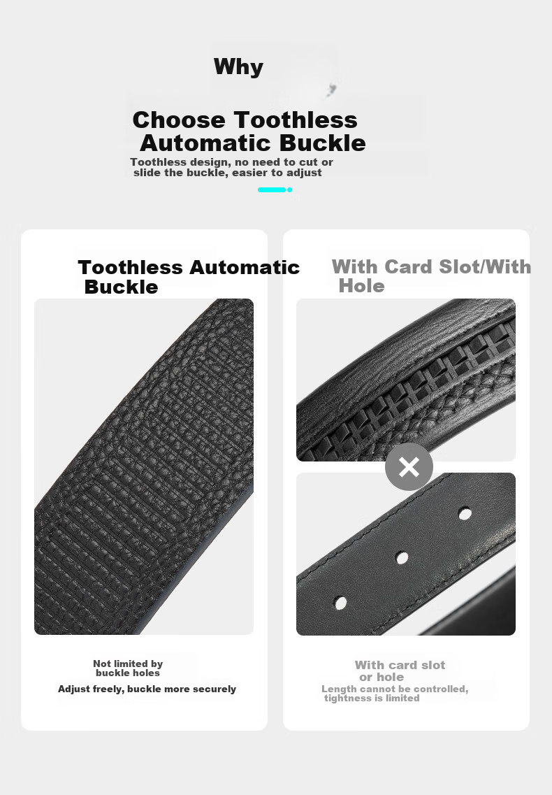 Aokang Men's Belt, Top-Grain Leather, Automatic Buckle, Inner Belt, Birthday Gift for Husband 7