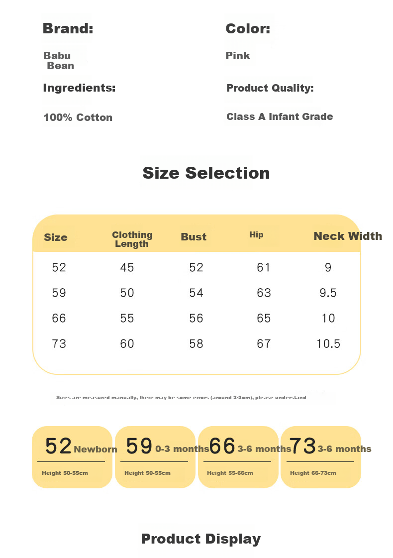 BOBDOG Baby Clothes, Pure Cotton, Autumn And Winter Newborn Onesie, Long Sleeve, 0-3 Months Infant Autumn Outfit, Romper, Monk Robe 9