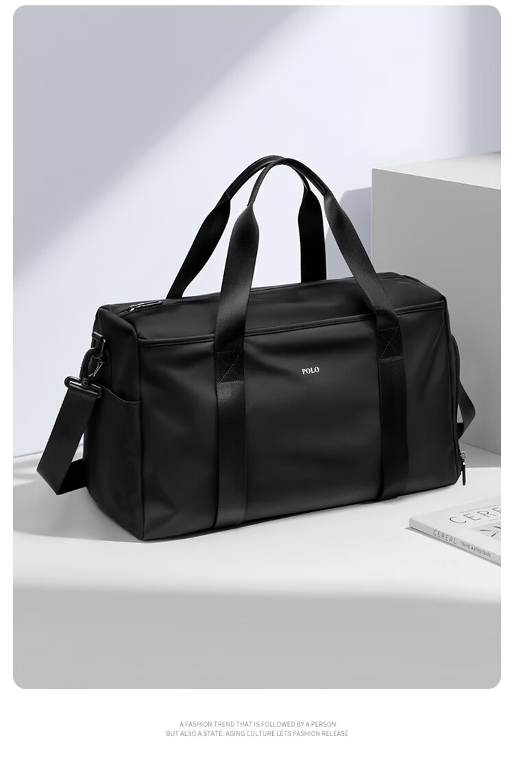 POLO Travel Bag, Men's Handbag, Large Capacity Shoulder Crossbody Bag, Sports Fitness Bag, Business Trip Luggage Bag 6