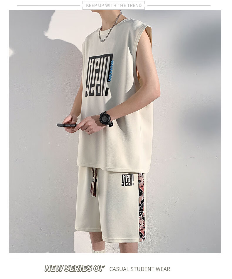 POUM American Style Ice Silk Quick-Dry Men's Sleeveless Vest Summer Sports Outerwear F25812 Black 2XL 11