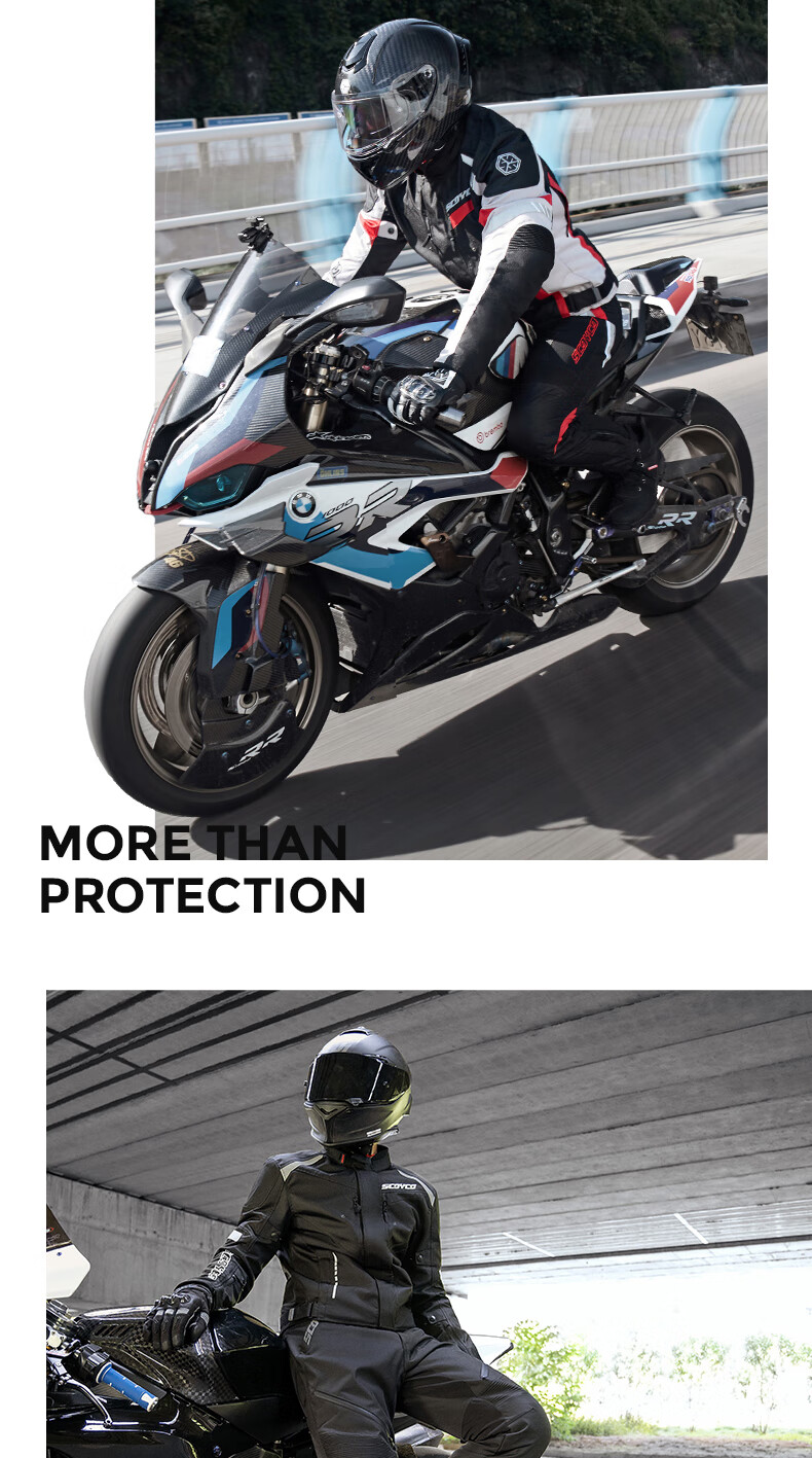 SCOYCO Motorcycle Riding Suit, Racing-Style Protective Gear, Anti-Fall, Windproof, Wear-Resistant, Specialized Equipment for Men, All Seasons 21