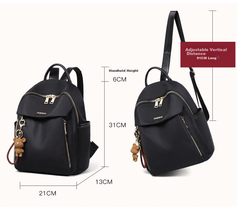 YUYULA Oxford Cloth Backpack for Women, Casual Large Capacity Backpack, Lightweight Travel Bookbag, Laptop Bag, Birthday Gift for Girlfriend 6