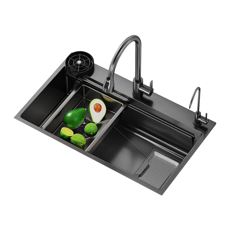 MJONI [15% Refreshing Subsidy] Kitchen Sink Large Single Basin, Vegetable Washing Sink Integrated Basin, 304 Stainless Steel Dishwashing Sink