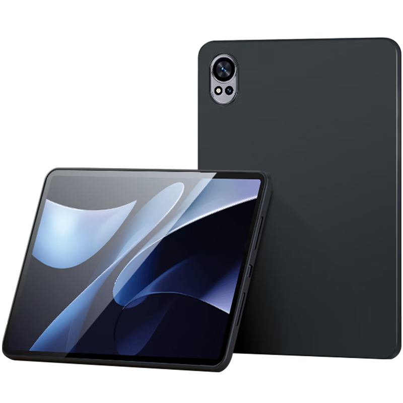 CoolerFang TPU Matte Silicone Protective Case for Huawei MatePad Air 12-inch 2025 Tempered Glass Screen Protector, Anti-Drop, Anti-Bend, Slim Black for Huawei 24 Series Tablet