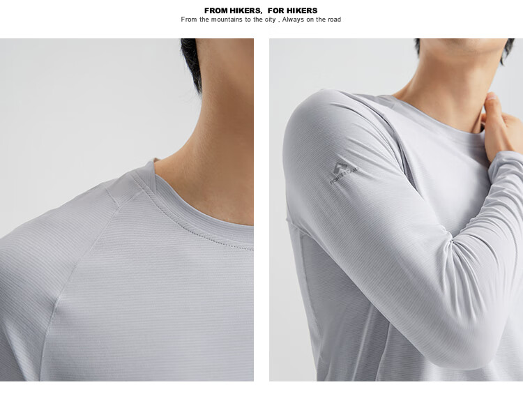 Toread Quick-Dry Long Sleeve T-Shirt Men Outdoor Summer Moisture-Wicking Breathable Ultra-Thin High Elasticity Sports Hiking Mountaineering Base Layer Shirt 11