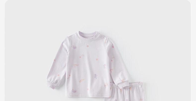 DAVE & BELLA Girls' Autumn Cotton Long Johns Set Baby Children's Pajamas Infant 4