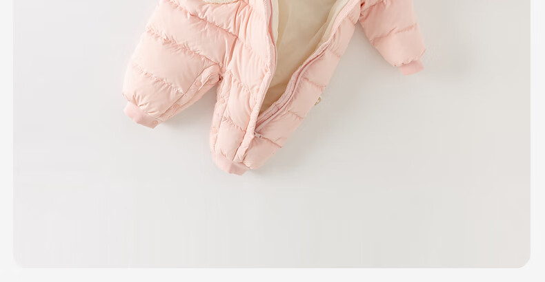 DAVE & BELLA Newborn Down Cotton-Padded Winter Romper Baby Girl Outwear Bodysuit 10
