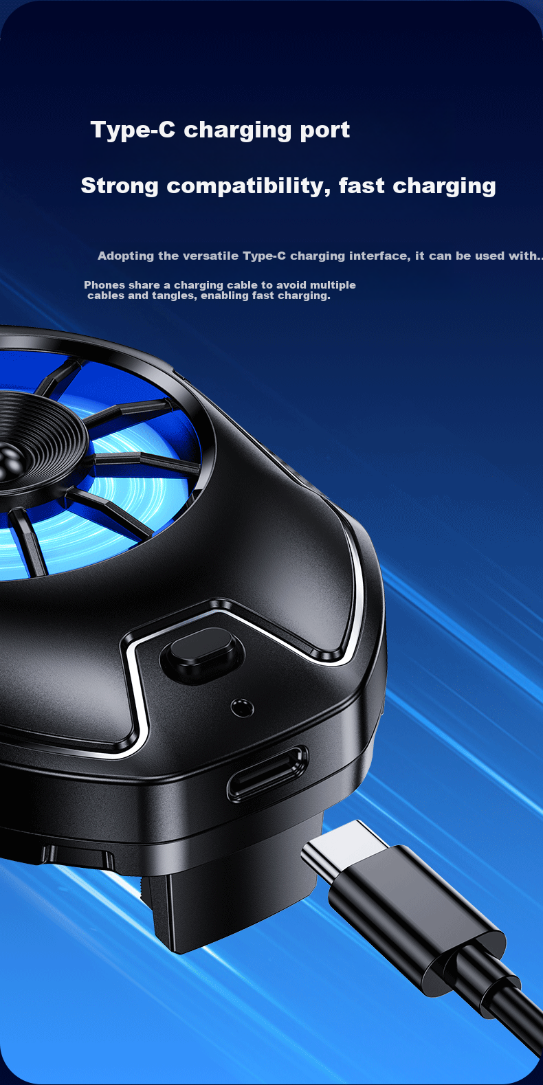 WITGOER [AI Temperature Control, Ice-Creating] Phone Cooling Fan Clip-On Semiconductor Cooling Fan for Live Streaming, Gaming, Temperature Reduction Device Suitable for Apple, IQOO, OnePlus, Huawei AI 4