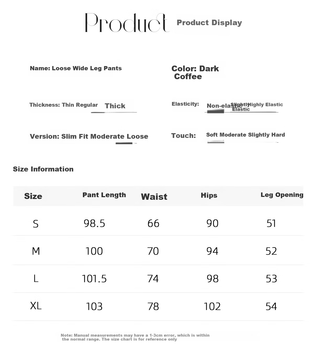 Chushen Women's Casual Pants with Belt Design, High-Waisted Slimming Wide-Leg Commuter Floor-Length Trousers S51X013 7