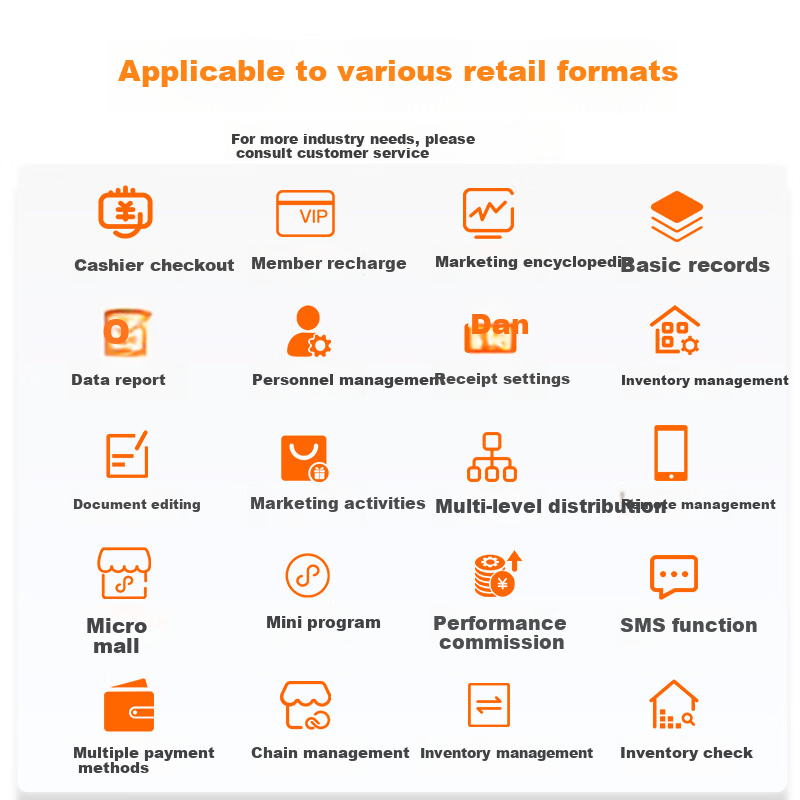 AOKIA A50 All-In Cash Register for Restaurants, Hot Pot Shops, Snack Bars, Supermarkets And Convenience Stores with QR Code Payment And Ordering System (Cash Register + QR Code Scanner + Cashier System)